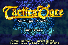 Tactics Ogre - The Knight of Lodis (mode 7) Title Screen